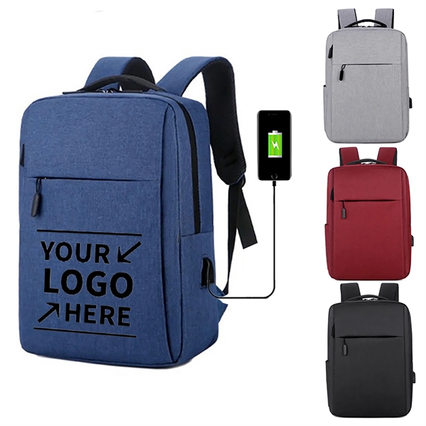 Laptop Backpack With USB Charging Port - Laptop Backpack With USB Charging Port - Image 0 of 1