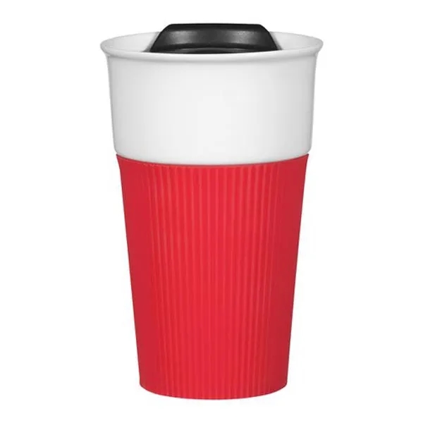 13 Oz. Ceramic Mug With Silicone Sleeve - 13 Oz. Ceramic Mug With Silicone Sleeve - Image 1 of 1