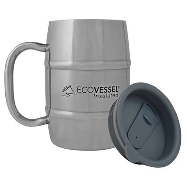 Eco Vessel 16 oz Stainless Steel Barrel Mug - Eco Vessel 16 oz Stainless Steel Barrel Mug - Image 0 of 0