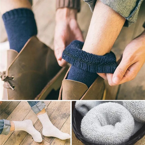 Winter Heavy Extra Warm Wool Men Women Socks - Winter Heavy Extra Warm Wool Men Women Socks - Image 3 of 5