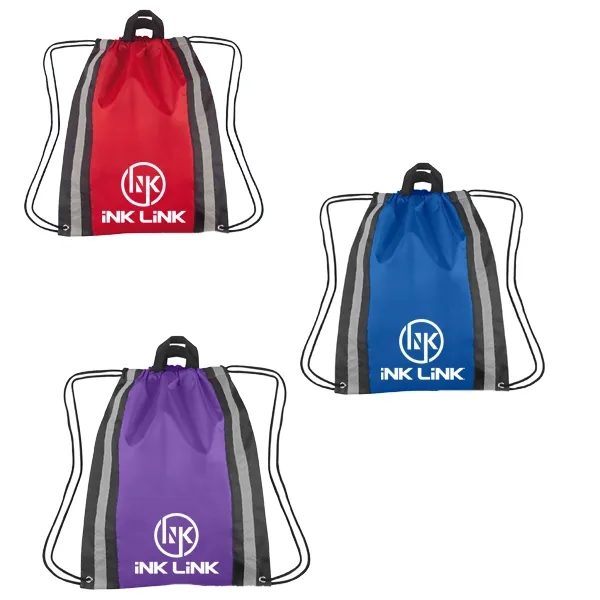 Spliced Drawstring Backpack - Spliced Drawstring Backpack - Image 1 of 1
