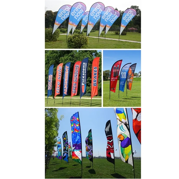 Custom Advertising Feather Beach Flags - Custom Advertising Feather Beach Flags - Image 1 of 5