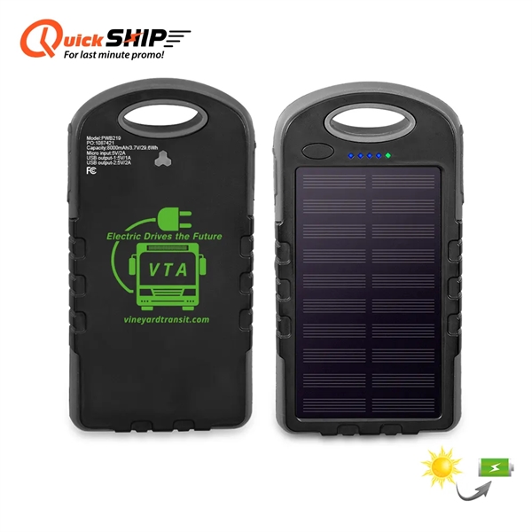 The Usil UL 8000Mah Solar Power Bank - The Usil UL 8000Mah Solar Power Bank - Image 0 of 6