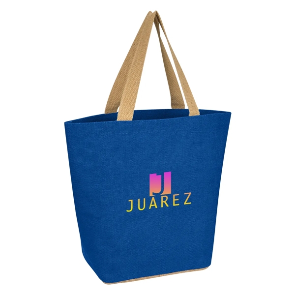 Marketplace Jute Tote Bag - Marketplace Jute Tote Bag - Image 10 of 21