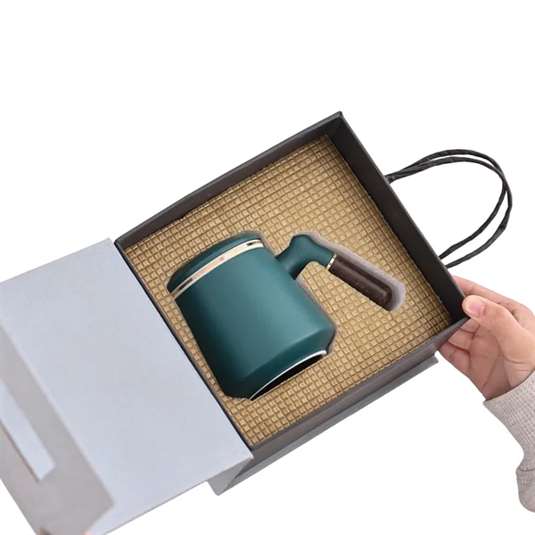 14 oz Ceramic Coffee Tea Cup with Lid Handle Infuser - 14 oz Ceramic Coffee Tea Cup with Lid Handle Infuser - Image 12 of 12