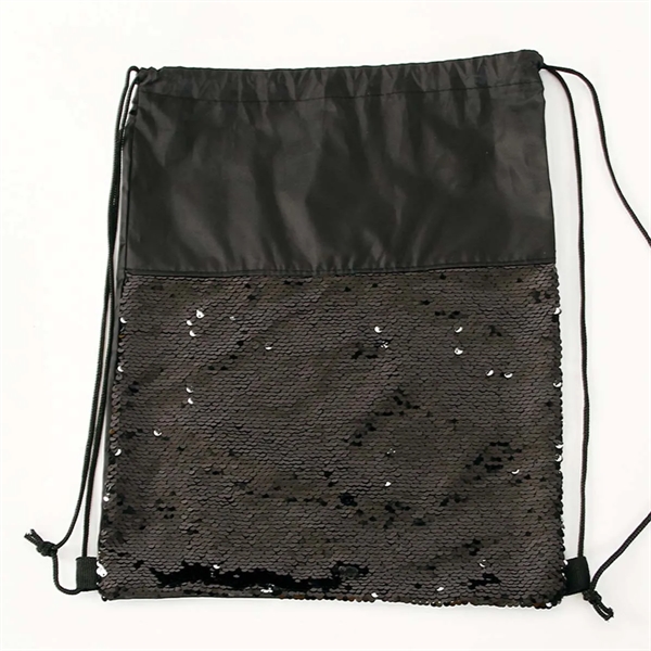 Cool Sequin Drawstring Bag - Cool Sequin Drawstring Bag - Image 4 of 4