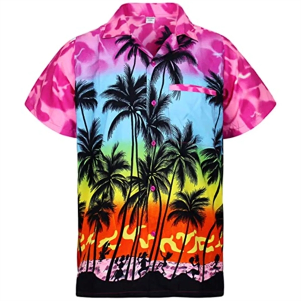 Unisex 135 GSM UV Resistant Sublimation Hawaiian Shirts - Unisex 135 GSM UV Resistant Sublimation Hawaiian Shirts - Image 1 of 11