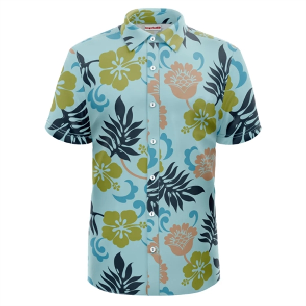 Unisex 135 GSM UV Resistant Sublimation Hawaiian Shirts - Unisex 135 GSM UV Resistant Sublimation Hawaiian Shirts - Image 2 of 11