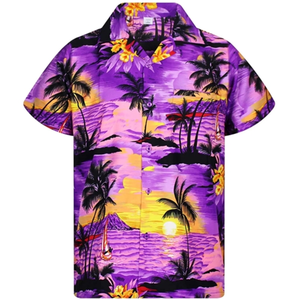 Unisex 135 GSM UV Resistant Sublimation Hawaiian Shirts - Unisex 135 GSM UV Resistant Sublimation Hawaiian Shirts - Image 4 of 11