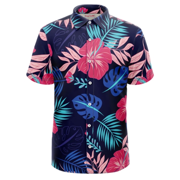 Unisex 135 GSM UV Resistant Sublimation Hawaiian Shirts - Unisex 135 GSM UV Resistant Sublimation Hawaiian Shirts - Image 10 of 11