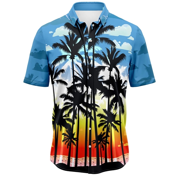 Unisex 135 GSM UV Resistant Sublimation Hawaiian Shirts - Unisex 135 GSM UV Resistant Sublimation Hawaiian Shirts - Image 0 of 11
