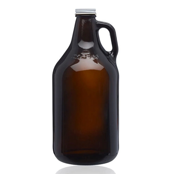 64 Oz. Amber Glass Growlers - 64 Oz. Amber Glass Growlers - Image 1 of 2