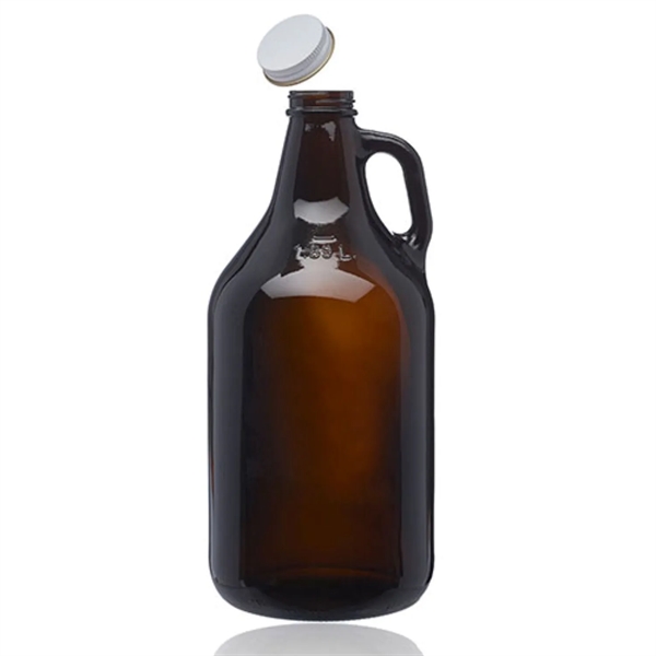 64 Oz. Amber Glass Growlers - 64 Oz. Amber Glass Growlers - Image 2 of 2