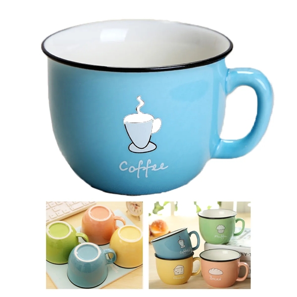 8 Oz Cute Ceramic Coffee Big Belly Mug With Handle - 8 Oz Cute Ceramic Coffee Big Belly Mug With Handle - Image 0 of 1