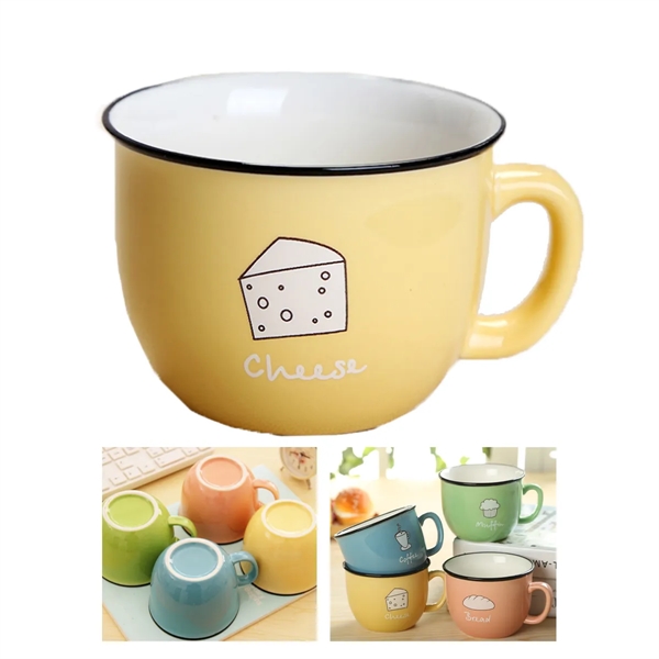 8 Oz Cute Ceramic Coffee Big Belly Mug With Handle - 8 Oz Cute Ceramic Coffee Big Belly Mug With Handle - Image 1 of 1