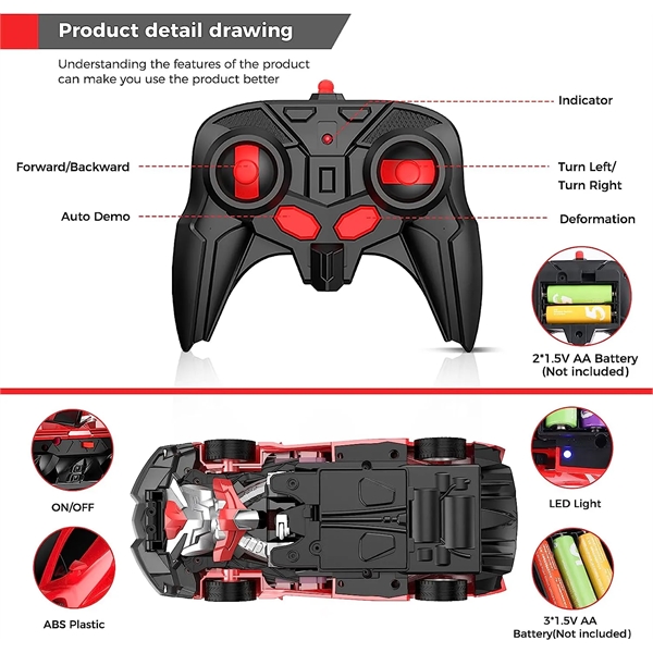 Remote Control Car, Transform Robot RC Car for Kids - Remote Control Car, Transform Robot RC Car for Kids - Image 4 of 4