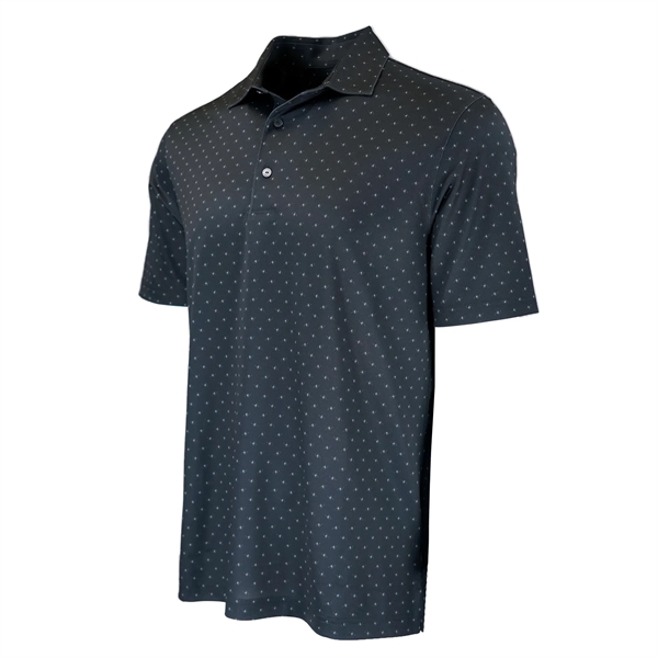 Greg Norman Micro Pique Spinner Print Polo - Greg Norman Micro Pique Spinner Print Polo - Image 1 of 3