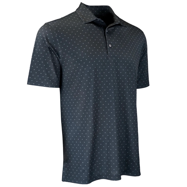Greg Norman Micro Pique Spinner Print Polo - Greg Norman Micro Pique Spinner Print Polo - Image 2 of 3