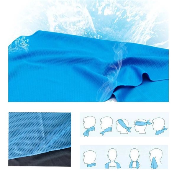 Quick Dry Cooling Polyester Fitness Sports Towel - Quick Dry Cooling Polyester Fitness Sports Towel - Image 1 of 1