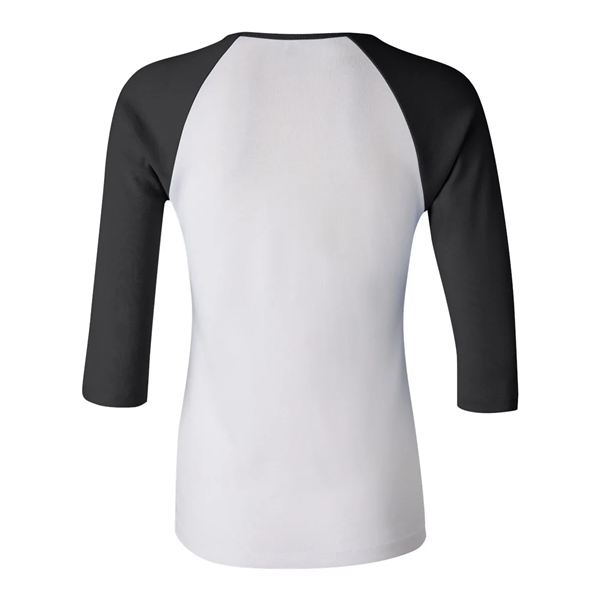BELLA + CANVAS Women's 1X1 Baby Rib Raglan Three-Quarter ... - BELLA + CANVAS Women's 1X1 Baby Rib Raglan Three-Quarter ... - Image 12 of 27