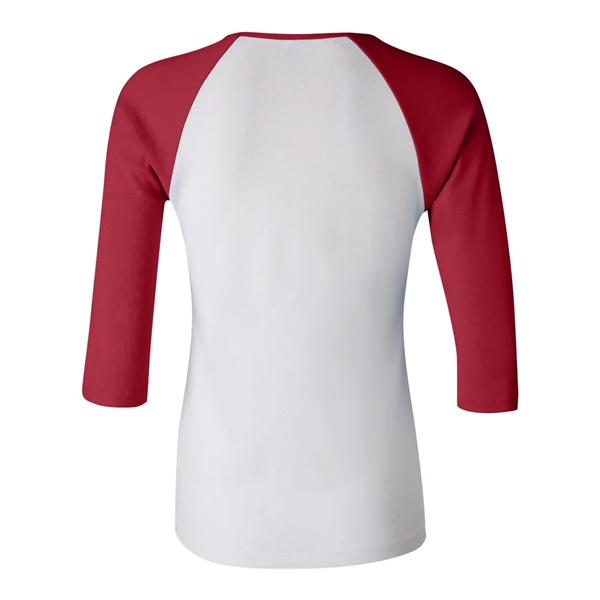 BELLA + CANVAS Women's 1X1 Baby Rib Raglan Three-Quarter ... - BELLA + CANVAS Women's 1X1 Baby Rib Raglan Three-Quarter ... - Image 24 of 27