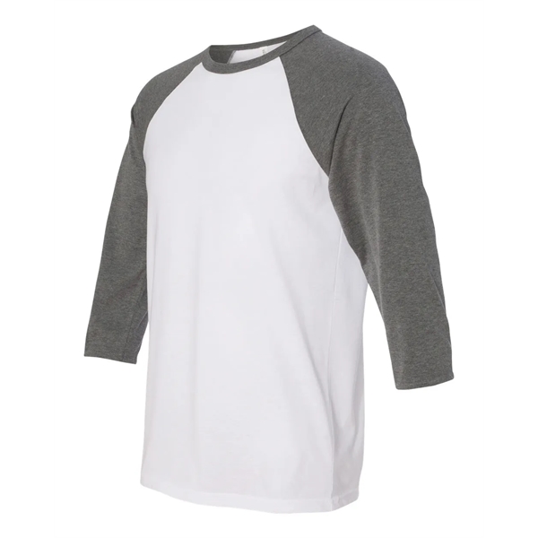 BELLA + CANVAS Three-Quarter Sleeve Baseball Tee - BELLA + CANVAS Three-Quarter Sleeve Baseball Tee - Image 54 of 93