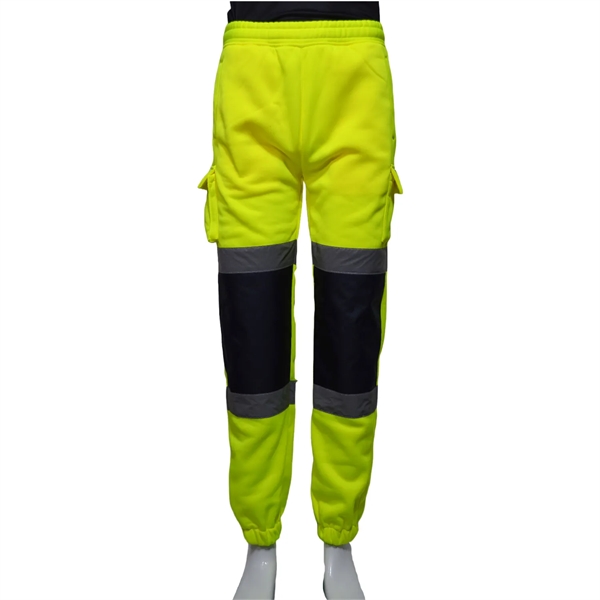 Hi Viz Combat Reflective Tape Safety Jogging Fleece Pant - Hi Viz Combat Reflective Tape Safety Jogging Fleece Pant - Image 6 of 6