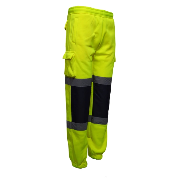 Hi Viz Combat Reflective Tape Safety Jogging Fleece Pant - Hi Viz Combat Reflective Tape Safety Jogging Fleece Pant - Image 1 of 6