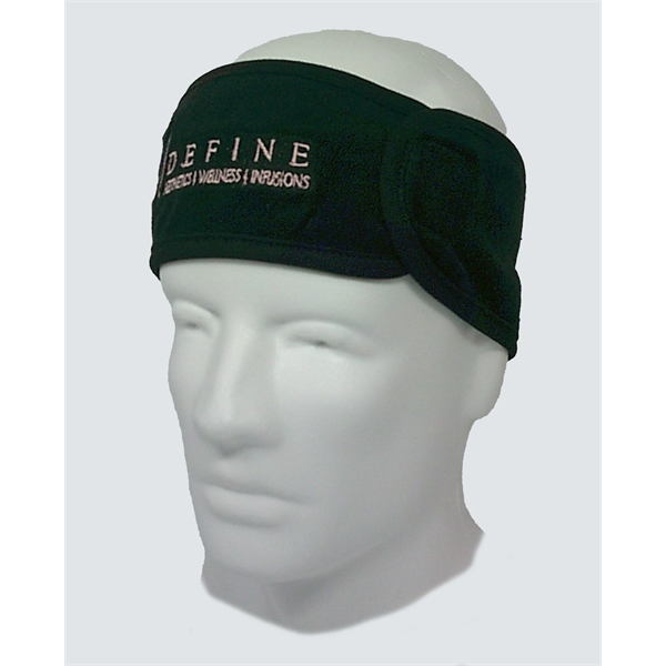 White Spa Headband with Direct Embroidery - White Spa Headband with Direct Embroidery - Image 2 of 2