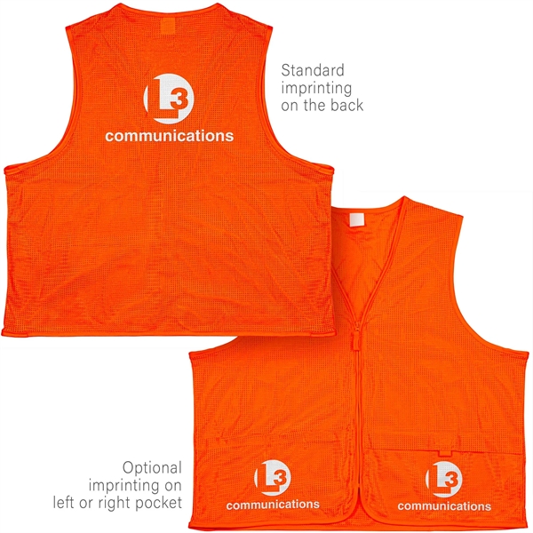 100% Polyester Premium Safety Vest - 100% Polyester Premium Safety Vest - Image 16 of 24