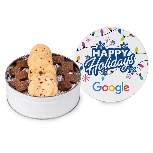 Custom Molded Chocolate and Chocolate Chip Cookie Tin I