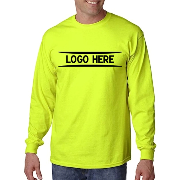 Hi Viz Non-ANSI Safety Workwear Long Sleeve T-Shirt - Hi Viz Non-ANSI Safety Workwear Long Sleeve T-Shirt - Image 2 of 4