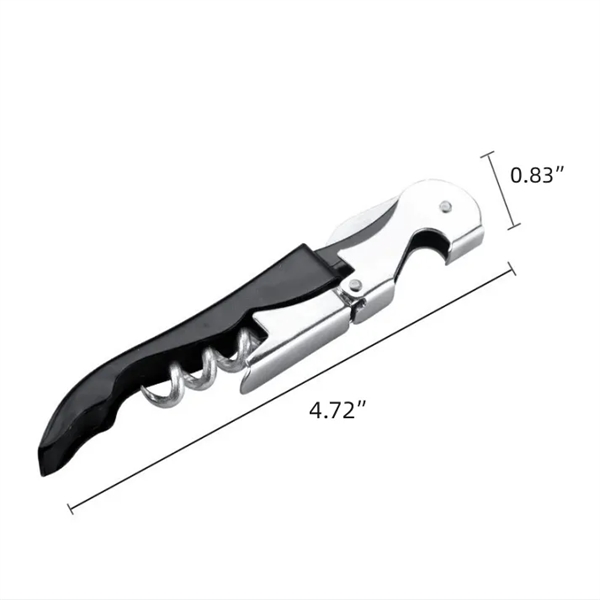 3 in 1 Corkscrew Wine Opener with Foil Cutter - 3 in 1 Corkscrew Wine Opener with Foil Cutter - Image 2 of 5