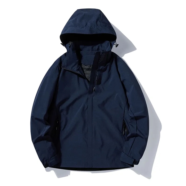 Full-Zip Waterproof Hooded Light Casual Hiking Jacket - Full-Zip Waterproof Hooded Light Casual Hiking Jacket - Image 4 of 5