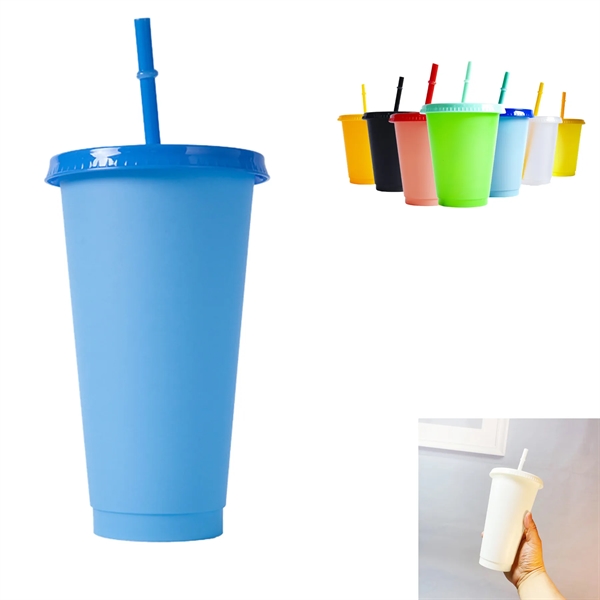 Reusable Color Changing Cup Plastic Tumblers With Lids - Reusable Color Changing Cup Plastic Tumblers With Lids - Image 0 of 4