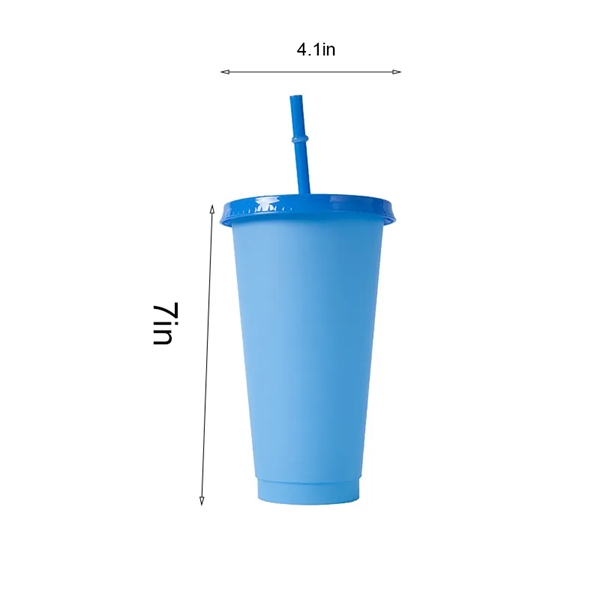 Reusable Color Changing Cup Plastic Tumblers With Lids - Reusable Color Changing Cup Plastic Tumblers With Lids - Image 1 of 4