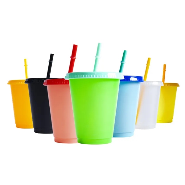 Reusable Color Changing Cup Plastic Tumblers With Lids - Reusable Color Changing Cup Plastic Tumblers With Lids - Image 3 of 4