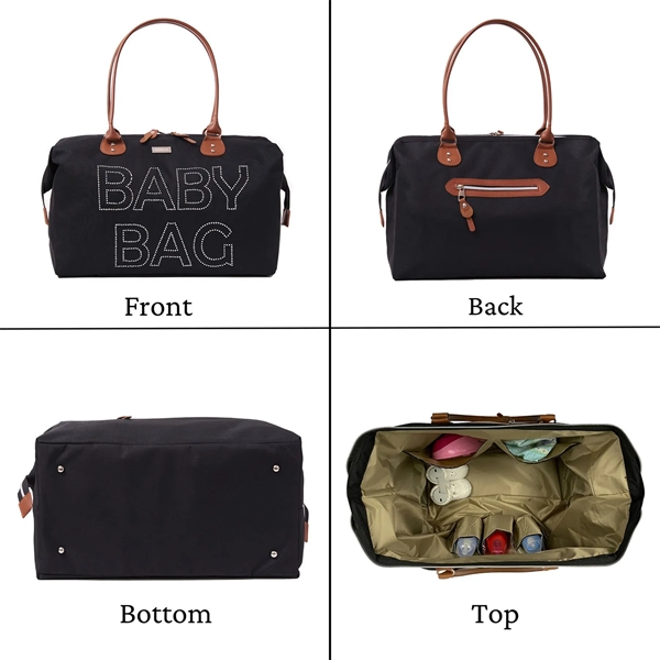 Polyester Baby Diaper Hospital Tote Duffel bag black - Polyester Baby Diaper Hospital Tote Duffel bag black - Image 2 of 4