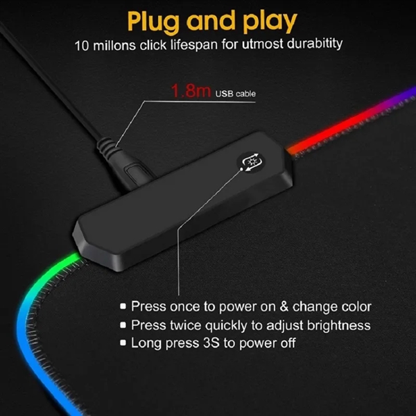 RGB Gaming Luminous Mouse Pad - RGB Gaming Luminous Mouse Pad - Image 3 of 3
