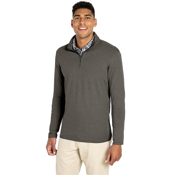 Men's Heathered Eco-Logic Stretch Quarter Zip - Men's Heathered Eco-Logic Stretch Quarter Zip - Image 6 of 25