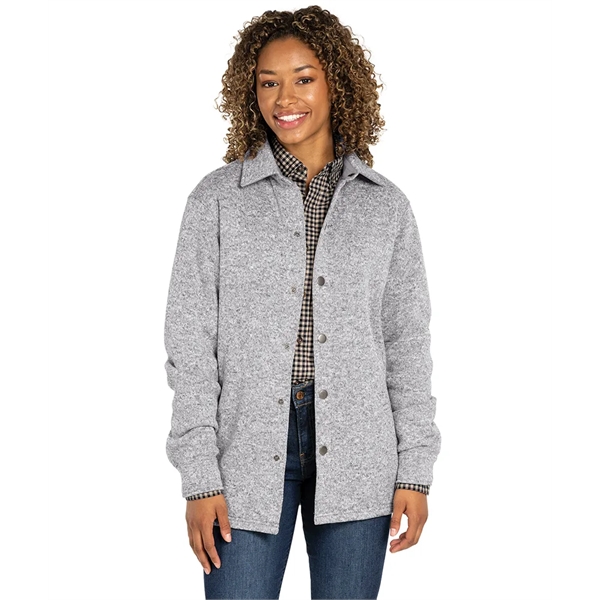 Heathered Fleece Snap Shacket - Heathered Fleece Snap Shacket - Image 15 of 22