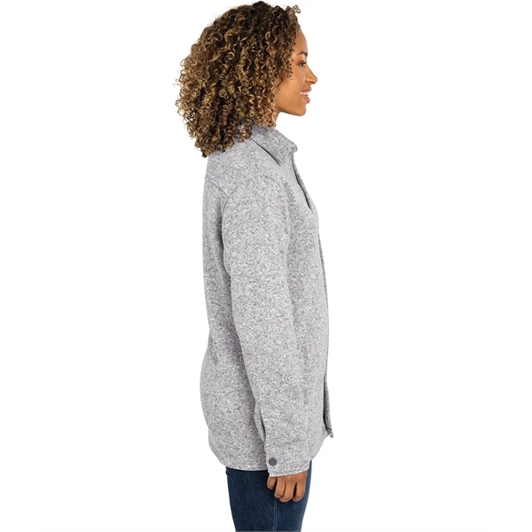 Heathered Fleece Snap Shacket - Heathered Fleece Snap Shacket - Image 17 of 22