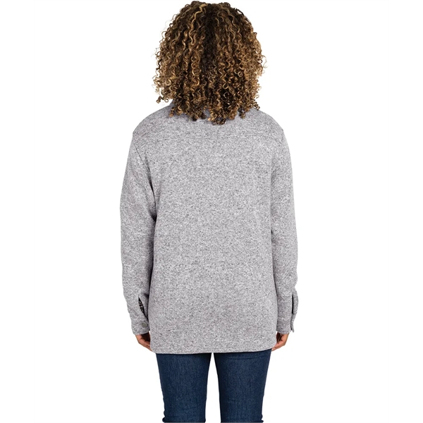 Heathered Fleece Snap Shacket - Heathered Fleece Snap Shacket - Image 18 of 22