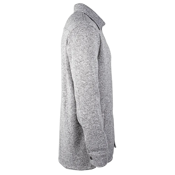 Heathered Fleece Snap Shacket - Heathered Fleece Snap Shacket - Image 21 of 22