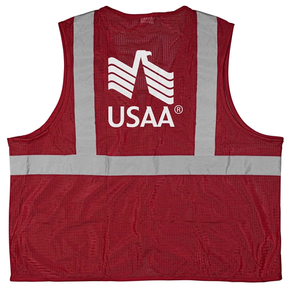 100% Polyester Premium Reflective Safety Vest - 100% Polyester Premium Reflective Safety Vest - Image 2 of 18