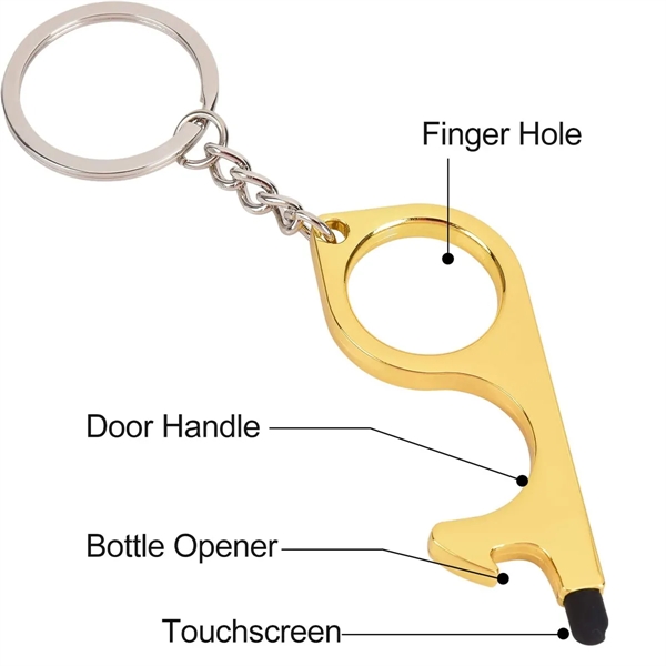 No Touch Door Bottle Opener Keychain - No Touch Door Bottle Opener Keychain - Image 2 of 4
