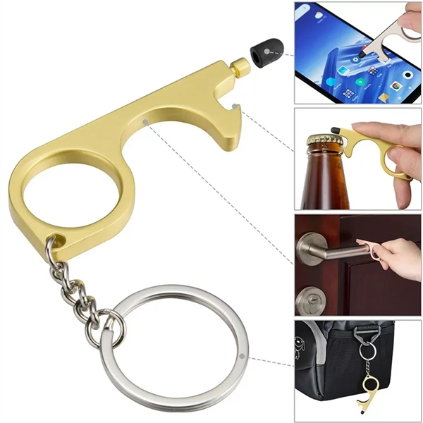 No Touch Door Bottle Opener Keychain - No Touch Door Bottle Opener Keychain - Image 3 of 4