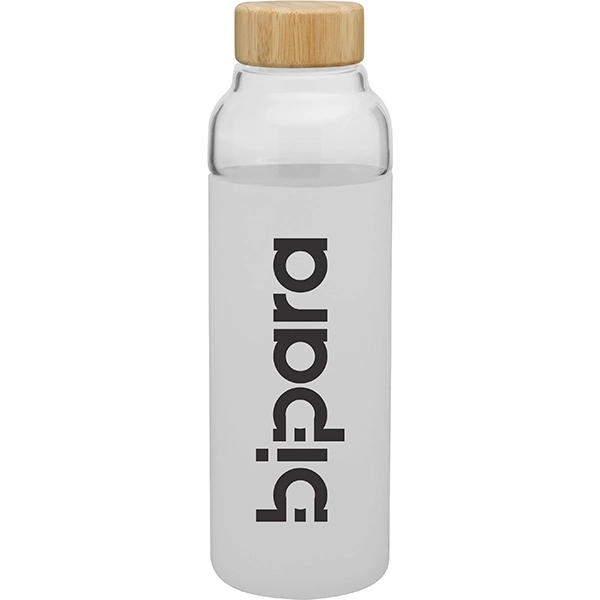 18 oz h2go Bali Single Wall Glass Bottle w/Silicone Sleeve