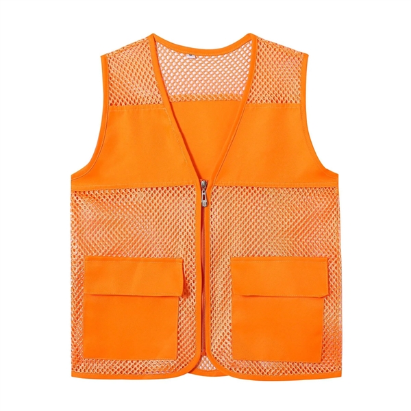 High Visibility Mesh Vest with Pockets - High Visibility Mesh Vest with Pockets - Image 2 of 7