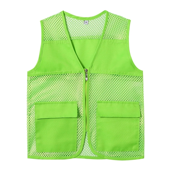 High Visibility Mesh Vest with Pockets - High Visibility Mesh Vest with Pockets - Image 3 of 7